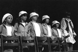 This is a photo from one of my first plays. I am the fourth one from the left.